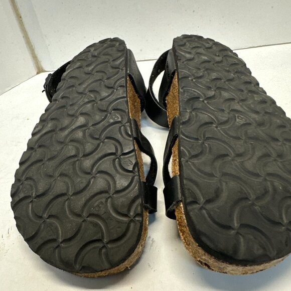 Birkenstock Women’s Yara Leather Size EU 39 US 8 – 8.5 Black Cork Leather - Picture 11 of 13